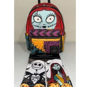 Loungefly Sally Nightmare Before Christmas Backpack + Socks
